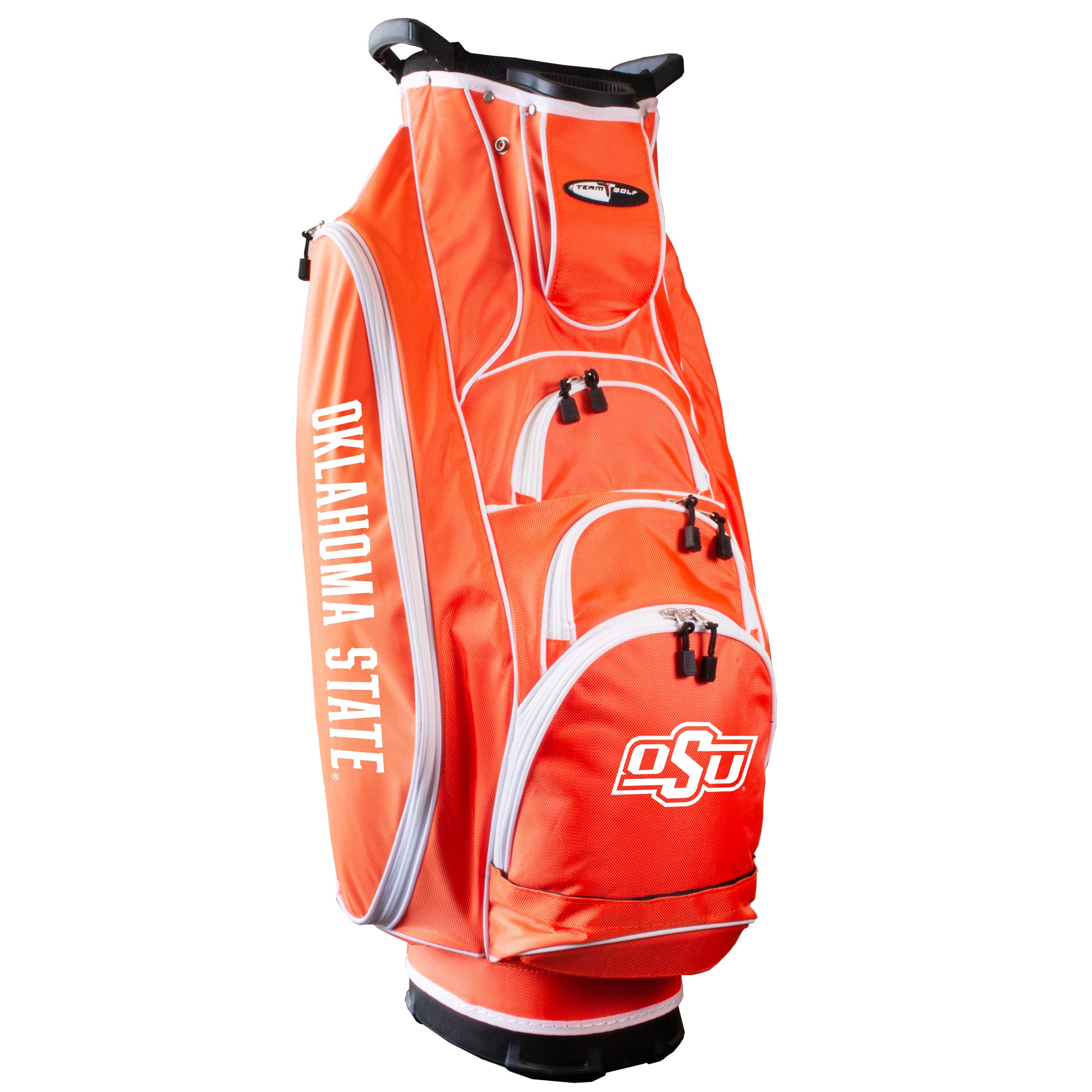 Team Golf NCAA Oklahoma ST Albatross Golf Bag Lightweight, 10-Way Club Divider, Spring Action Stand, Insulated Cooler Pocket, Velcro Glove and Umbrella Holder & Lift Assist Handles