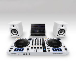 Pioneer DJ DM-50D-BT-W 5-inch Desktop Active Monitor Speaker Pair with Bluetooth - White