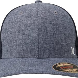 Hurley Men's Caps - Mini Icon Mesh Panel Baseball Cap - Fitted Hats for Men, Size Small-Medium, Obsidian