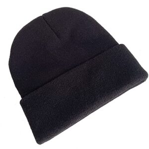 NPQQUAN 3 Packs Unisex Beanie Hats for Men Women Winter Knit Beanies Black+Black+Black