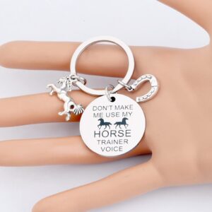 TGBJE Horse Trainer Gift Don’t Make Me Use My Horse Trainer Voice Keychain Horse Coach Thank You Gift Equestrian Gift Horse Lover Gift (h trainer voice)