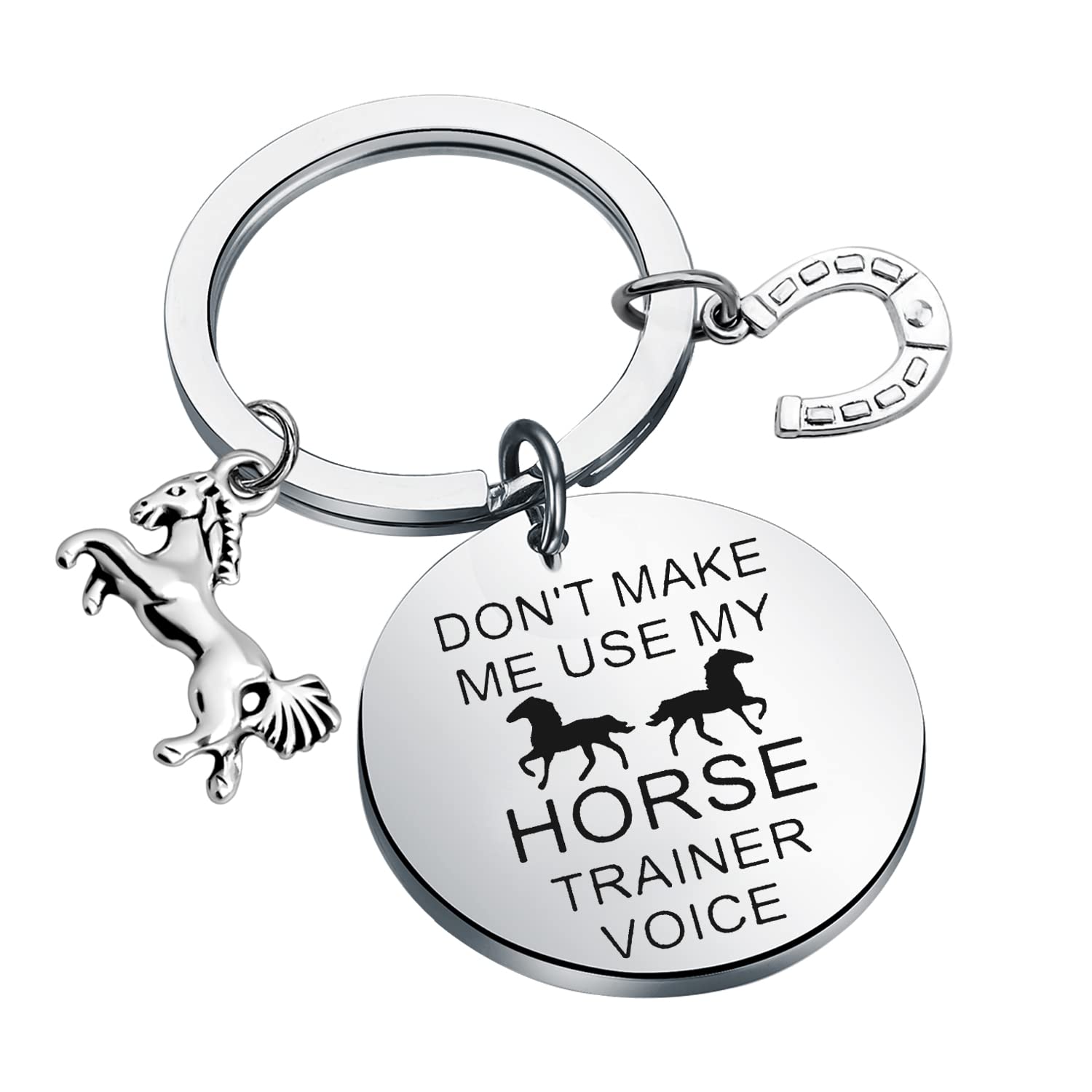 TGBJE Horse Trainer Gift Don’t Make Me Use My Horse Trainer Voice Keychain Horse Coach Thank You Gift Equestrian Gift Horse Lover Gift (h trainer voice)