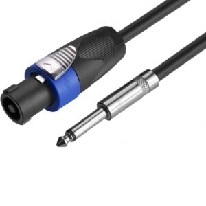 Yoico Pro 6 Feet Speakon to 1/4 Speaker Cable - 6 ft 12 Gauge Speakon to 1/4 Male Inch Audio Amplifier Connection Heavy Duty Cord - Single