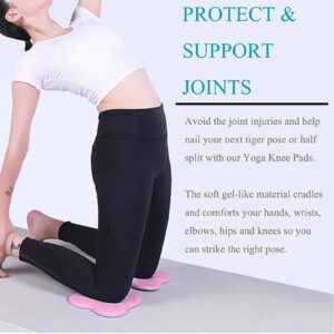 2PCS Yoga Knee Pads, Extra Thick Yoga Props and Accessories for Women/Men Cushions Knees and Elbows, Non-slip Yoga Mats for Kneeling Support for Fitness, Travel, Meditation, Kneeling, Pilates, Floor