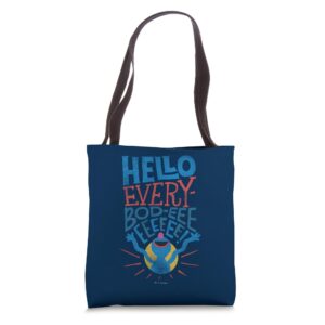 sesame street grover hello everybody tote bag