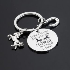 TGBJE Horse Trainer Gift Don’t Make Me Use My Horse Trainer Voice Keychain Horse Coach Thank You Gift Equestrian Gift Horse Lover Gift (h trainer voice)