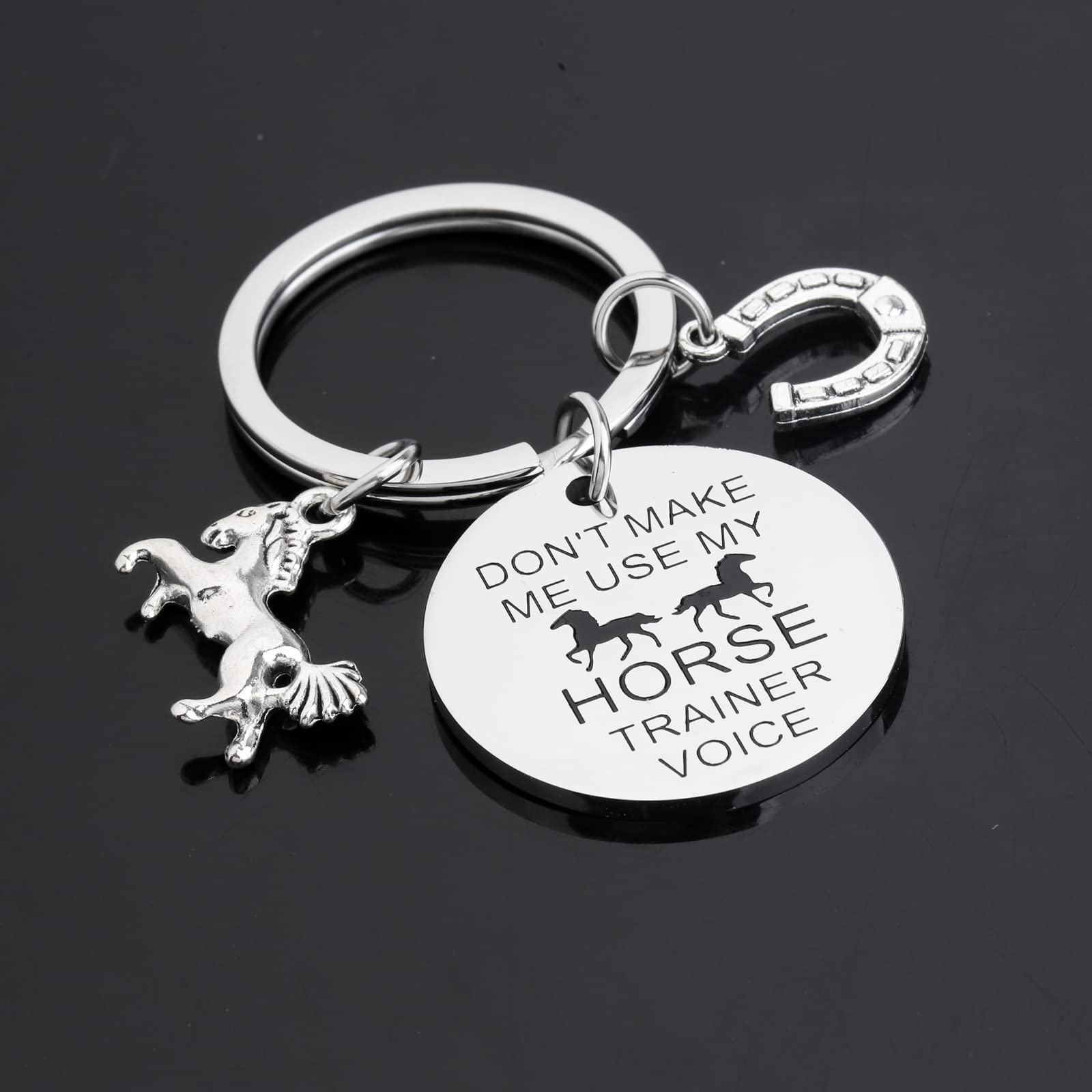 TGBJE Horse Trainer Gift Don’t Make Me Use My Horse Trainer Voice Keychain Horse Coach Thank You Gift Equestrian Gift Horse Lover Gift (h trainer voice)