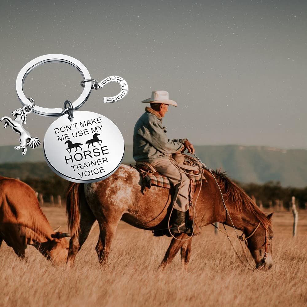 TGBJE Horse Trainer Gift Don’t Make Me Use My Horse Trainer Voice Keychain Horse Coach Thank You Gift Equestrian Gift Horse Lover Gift (h trainer voice)