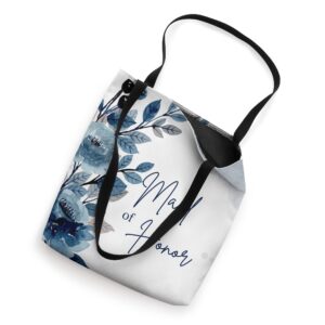 Blue Roses Floral Watercolor Maid of Honor Tote Bag