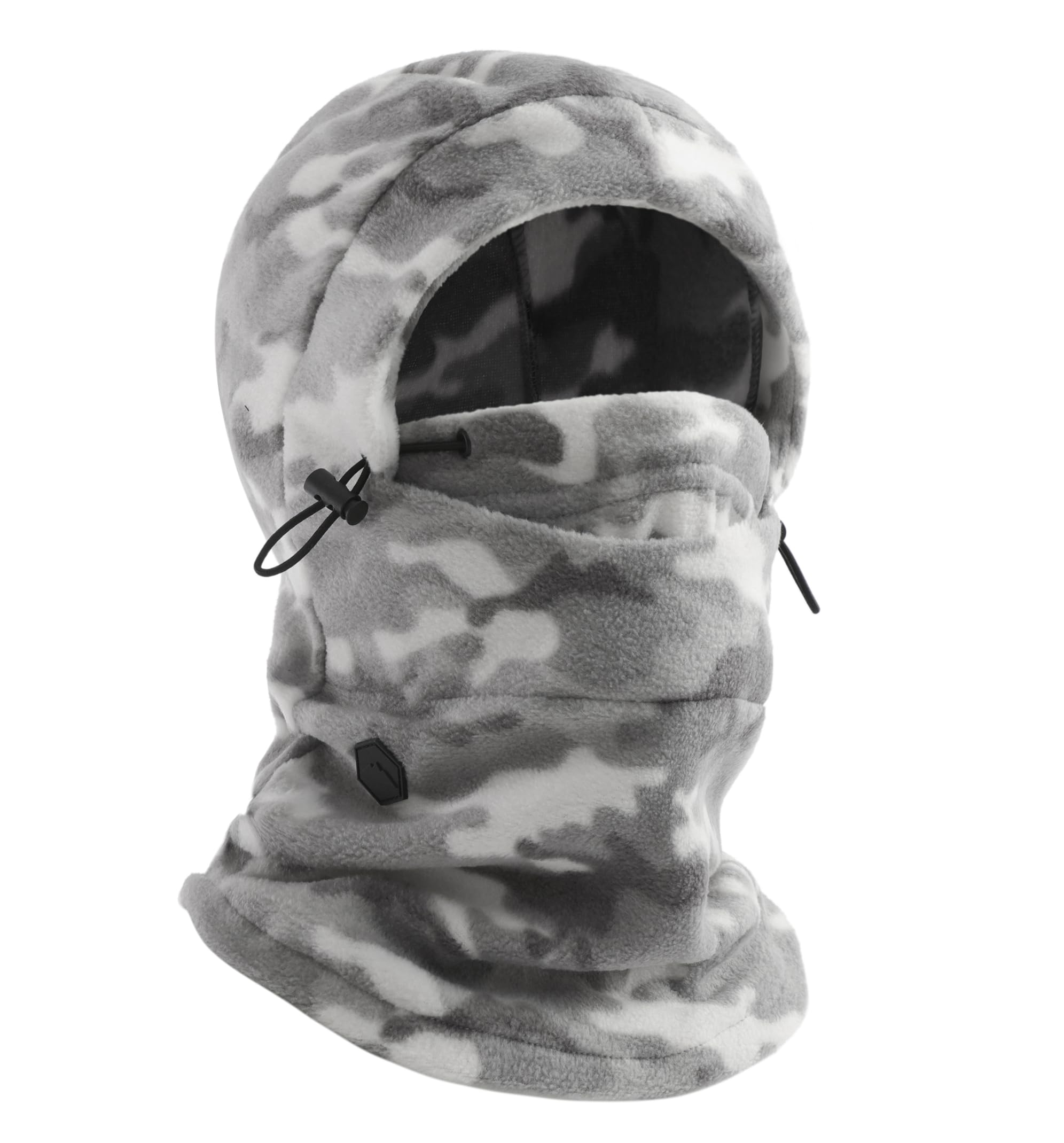 Tough Headwear Fleece Balaclava Ski Mask - Winter Face Mask for Men & Women - Face Cover for Extreme Cold Weather Gear Grey