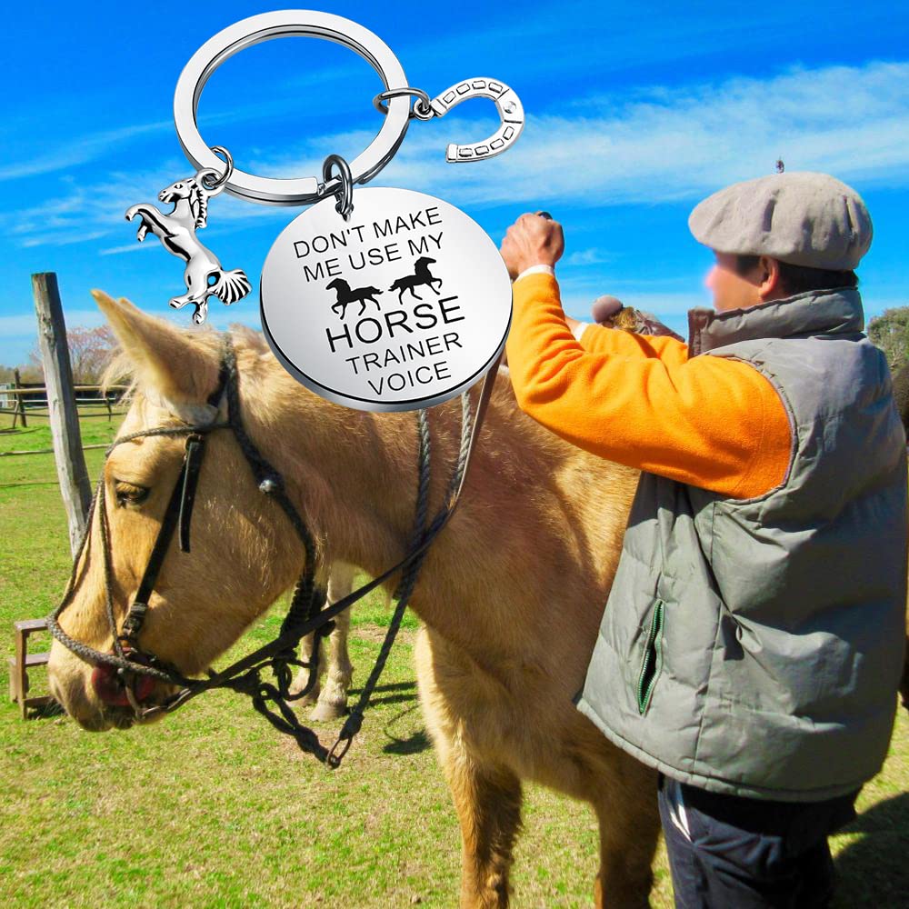 TGBJE Horse Trainer Gift Don’t Make Me Use My Horse Trainer Voice Keychain Horse Coach Thank You Gift Equestrian Gift Horse Lover Gift (h trainer voice)