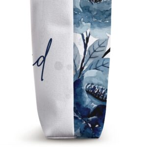 Blue Roses Floral Watercolor Bridesmaid Tote Bag