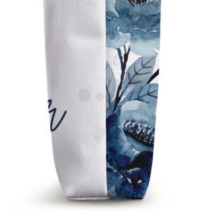 Blue Roses Floral Watercolor Maid of Honor Tote Bag