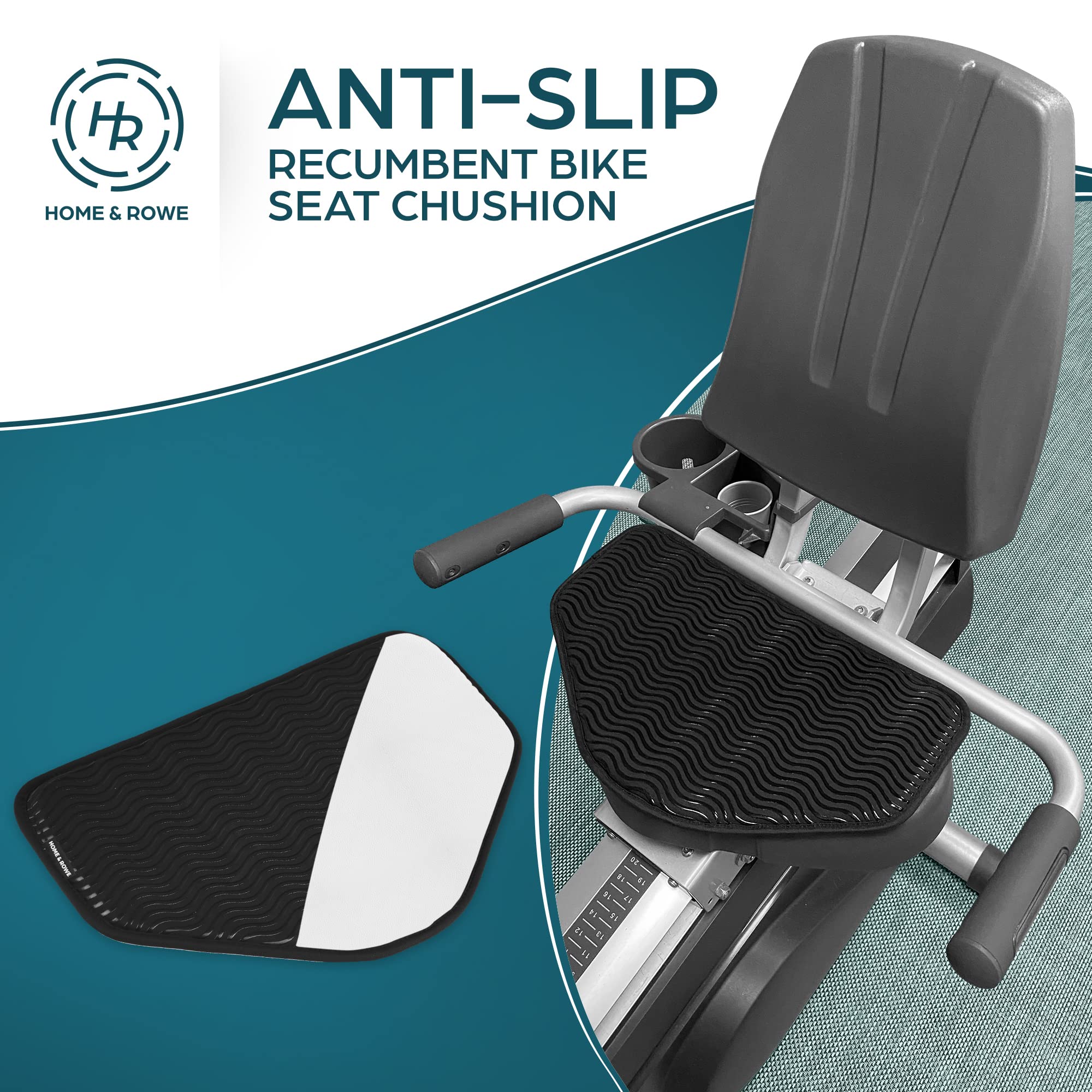 Recumbent Bike Seat Cushion - Anti Slip Large Exercise Bike Seat Cushion Pad - Ideal Recumbent Bike Cushion fits All Recumbent Exercise Bike Including Extra Wide and Desk Bike- Gel Pad