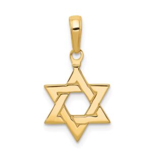 auriga fine jewelry 14k yellow gold polished star of david pendant gift for women