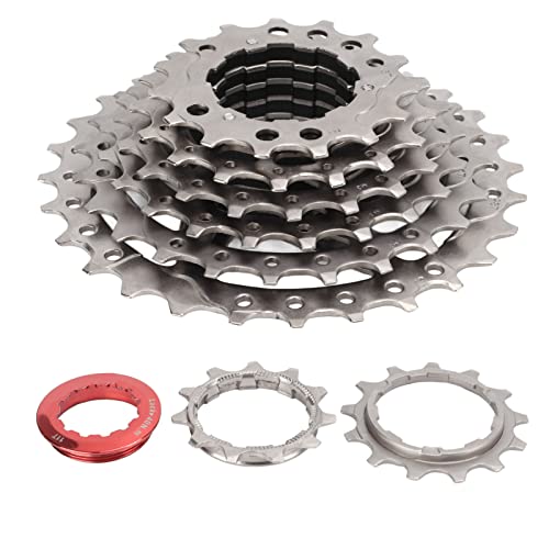 Mountain Bike 8 Speed Cassette, Smoother Shifting Multi Layer Electroplating Deficient Gear Design 8 Speed Cassette for Road Bike