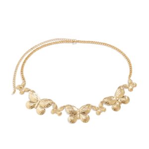 Rumtock Statement Gold Butterfly Pendant Waist Chain Belly Belt Women Girls Boho Body Chain Jewelry for Summer Beach Nightclub Party