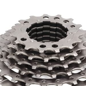 Mountain Bike 8 Speed Cassette, Smoother Shifting Multi Layer Electroplating Deficient Gear Design 8 Speed Cassette for Road Bike