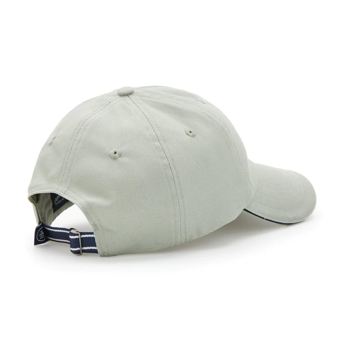 Original Penguin Contrast Logo Adjustable Strapback Baseball Hat (Moss Grey)