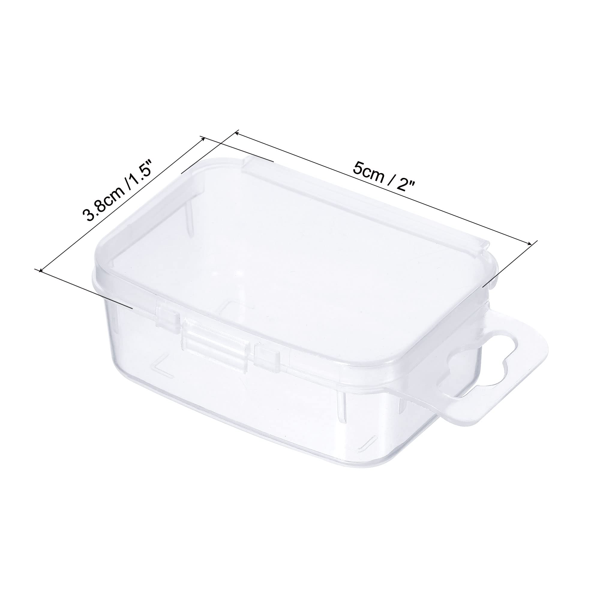 PATIKIL Fishing Tackle Accessory Box, 4 Pack Plastic Fish Lure Bait Hooks Storage Organizer Container, Clear