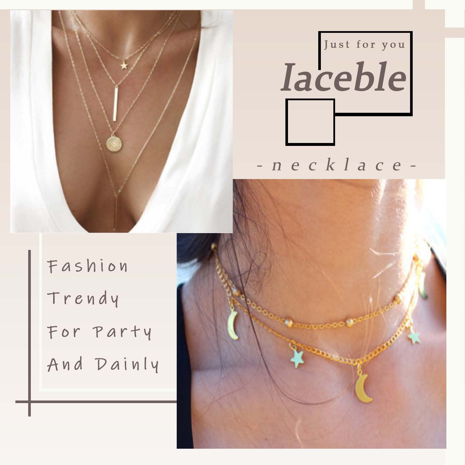 Iaceble Punk Butterfly Link Chain Necklace Butterfly Cross Choker Necklace Cross Butterfly Clavicle Necklace Silver Circle Rings Necklace Chain Jewelry for Women and Girls