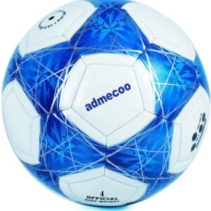 admecoo Light Up Soccer Ball Glow in The Dark Soccer Ball Size 3/4/5 with Needles and Pump Ball for Men Youth and Adult Night Games