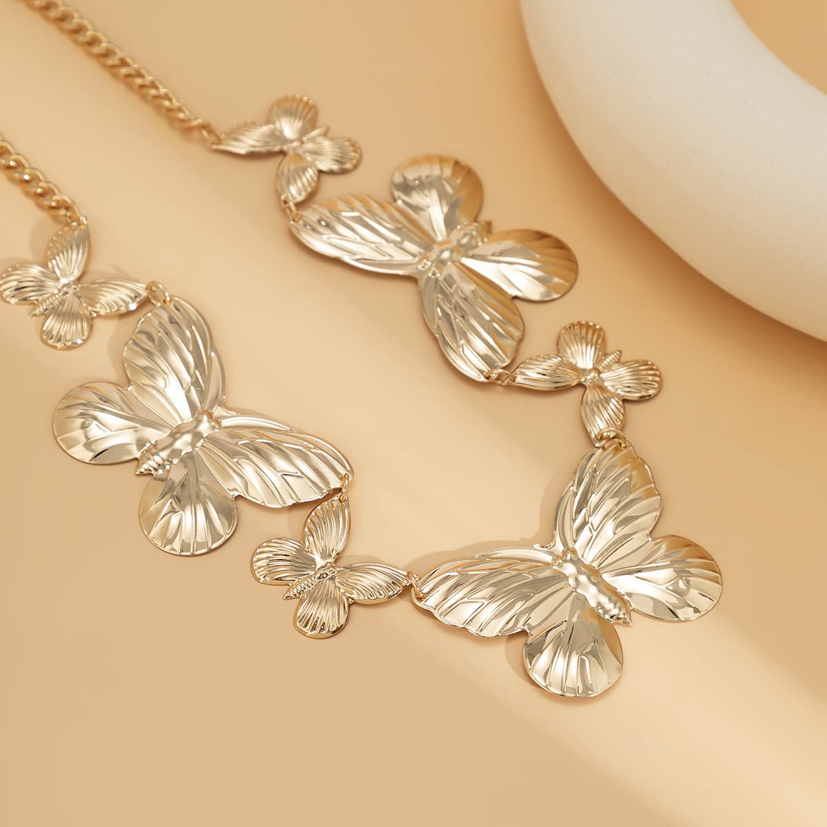 Rumtock Statement Gold Butterfly Pendant Waist Chain Belly Belt Women Girls Boho Body Chain Jewelry for Summer Beach Nightclub Party