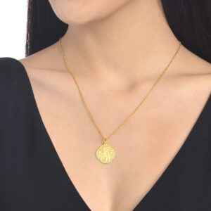 CHOW SANG SANG Chinese Gifting Collection 999.9 24K Solid Gold Price-by-Weight 3.36g Gold Plum blossom-shaped 12 Chinese Zodiac Pendant for Women | [Not Include the Necklace] (Goat)