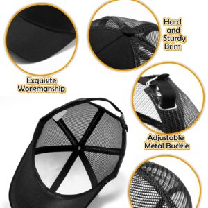 24 Pieces Blank Trucker Hats Bulk Black Mesh Baseball Caps Adjustable for Men Women Teen Sports Workout Sublimation DIY