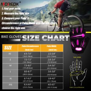 MOREOK-Cycling Gloves Bike Gloves for Men/Women-[5MM Gel Pad] Biking Gloves Light Pink-121-S