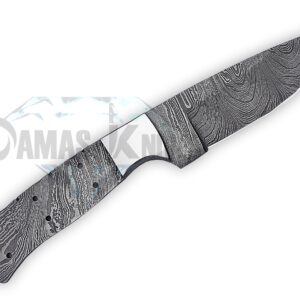 Custom Handmade Damascus Steel Blank Blade for Knife Making With Steel Bolster HB 16