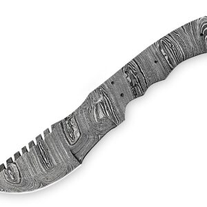 Premium Custom Handmade Damascus Steel Blank Blade Tracker for Knife Making - HB 15. Ideal for Knife Projects and Customization. Durable and Versatile Blank Blade for Knife Making Enthusiasts.