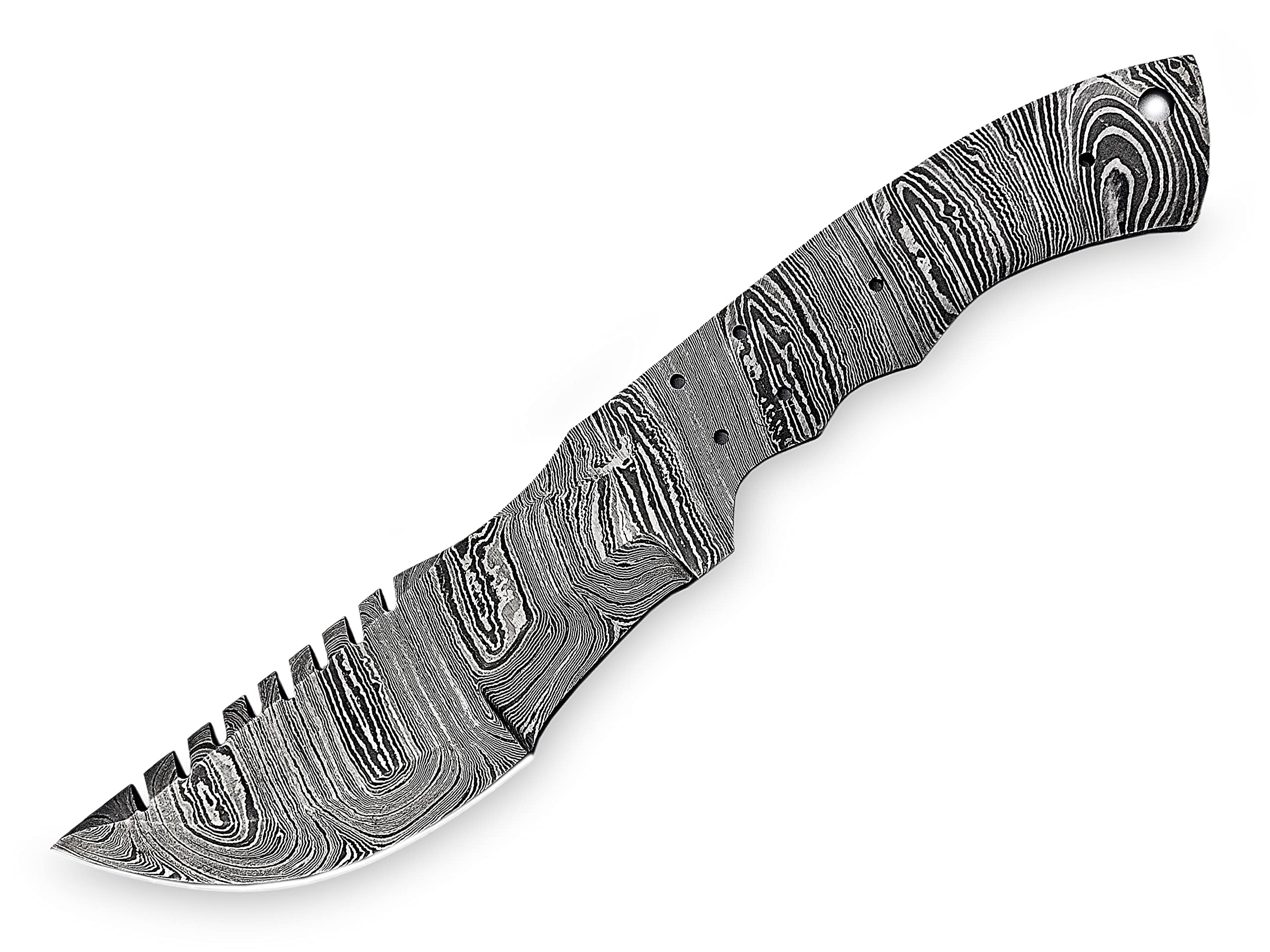 Premium Custom Handmade Damascus Steel Blank Blade Tracker for Knife Making - HB 15. Ideal for Knife Projects and Customization. Durable and Versatile Blank Blade for Knife Making Enthusiasts.