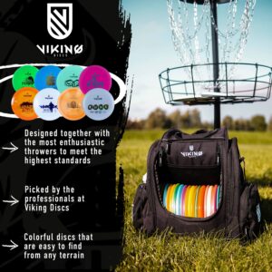 Viking Discs Conqueror Disc Golf Set - 8 Frisbee Discs for Any Distance, PDGA Approved - Putter, Mid-Range, Fairway Driver, Distance Driver - Frisbee Golf Discs Set for Beginners and Professionals