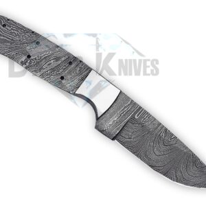 Custom Handmade Damascus Steel Blank Blade for Knife Making With Steel Bolster HB 16