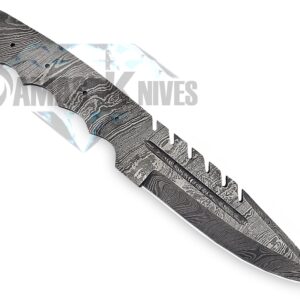 Custom Handmade Damascus Steel Blank Blade for Knife Making HB 12