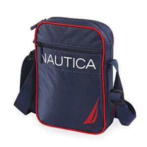 nautica unisex's shoulder bag, navy/red