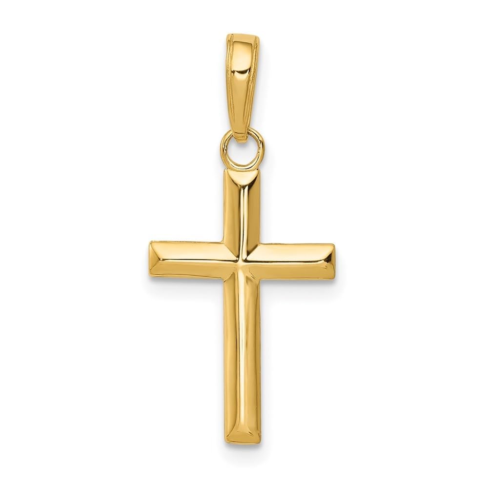 Auriga Fine Jewelry 14k Yellow Gold Small Cross Pendant Gift for Women