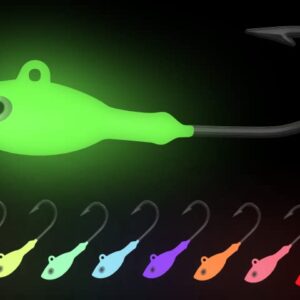 Big Nasty Tackle Super Glow Buckeye Jig (2 Pack) (1 oz, Pink)