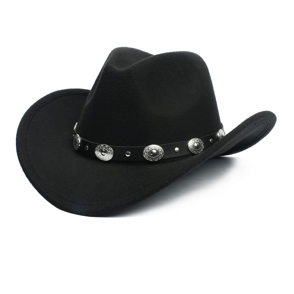 Western Outback Felt Cowboy Hat for Women Cowgirls Fedora Gus Hat Rodeo 22"-22.75" fit for M/L