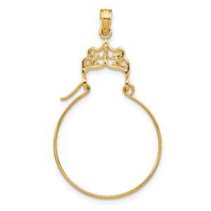 auriga fine jewelry 14k yellow gold filigree charm holder gift for women