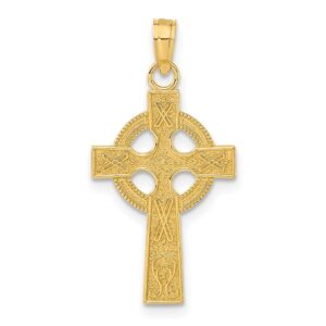 auriga fine jewelry 14k yellow gold celtic cross pendant gift for women