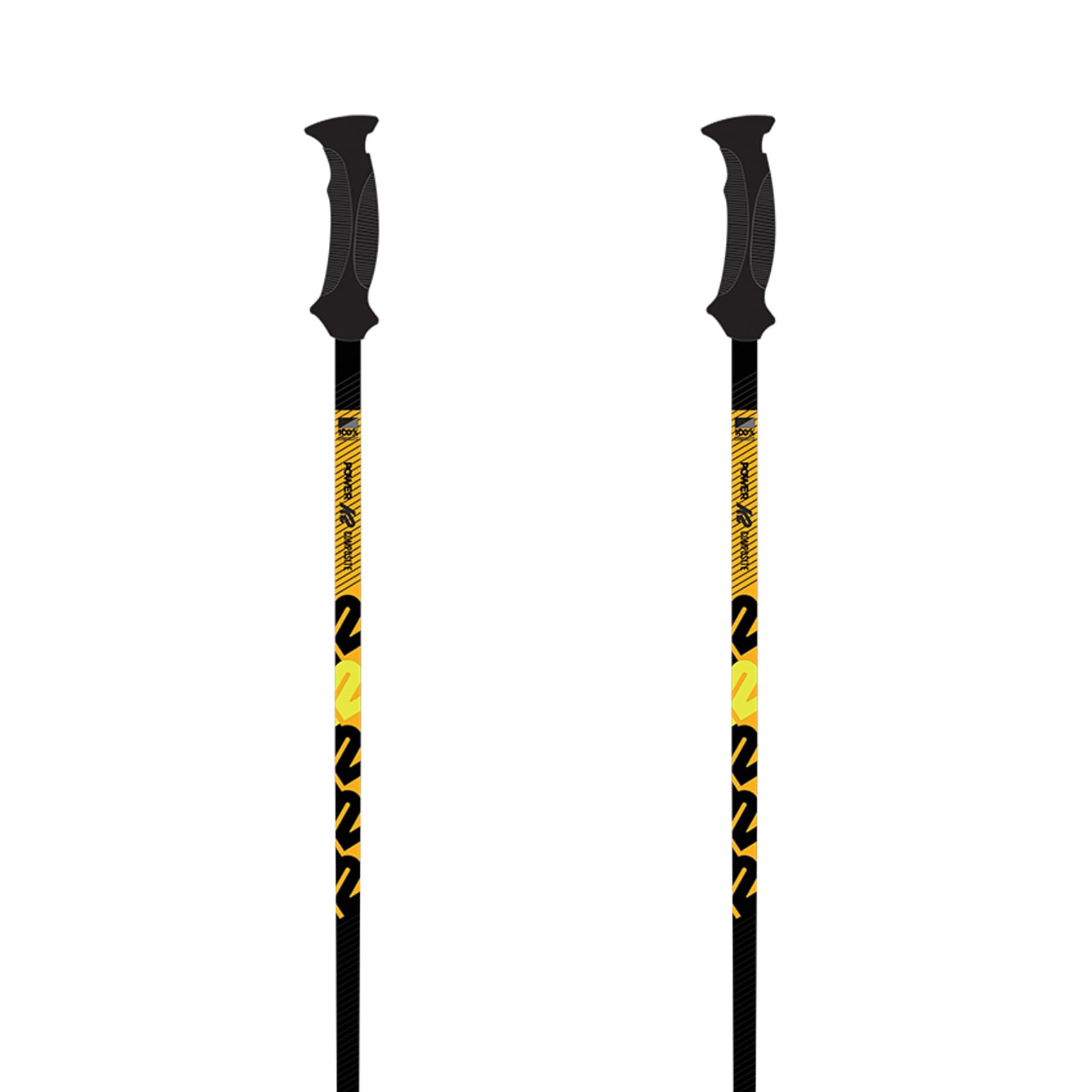 K2 Power Composite Mens Ski Poles, 50, Yellow