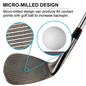 Yamato Golf Wedge Set or Individual Golf Wedges 50/52/54/56/58/60 Golf Gap Wedge Sets Sand Wedge|Lob Wedge Golf Clubs for Men & Women Milled Face for High Spin