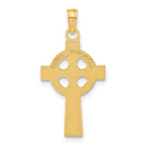 Auriga Fine Jewelry 14k Yellow Gold Celtic Cross Pendant Gift for Women