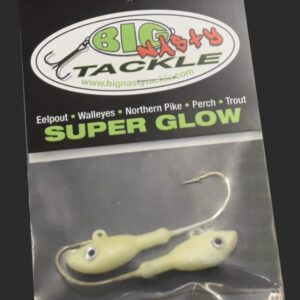 Big Nasty Tackle Super Glow Buckeye Jig (2 Pack) (1 oz, Pink)