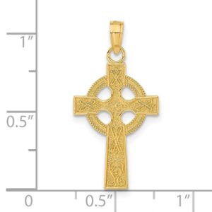 Auriga Fine Jewelry 14k Yellow Gold Celtic Cross Pendant Gift for Women