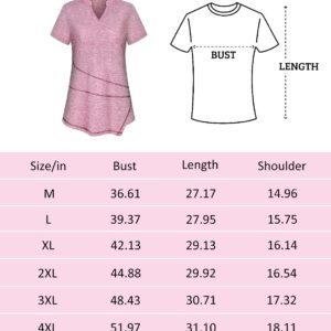 Vldnery Plus Size Women for Yoga Shirt Moisture Wicking Athletic Running Shirts Polo Tshirt （XL）