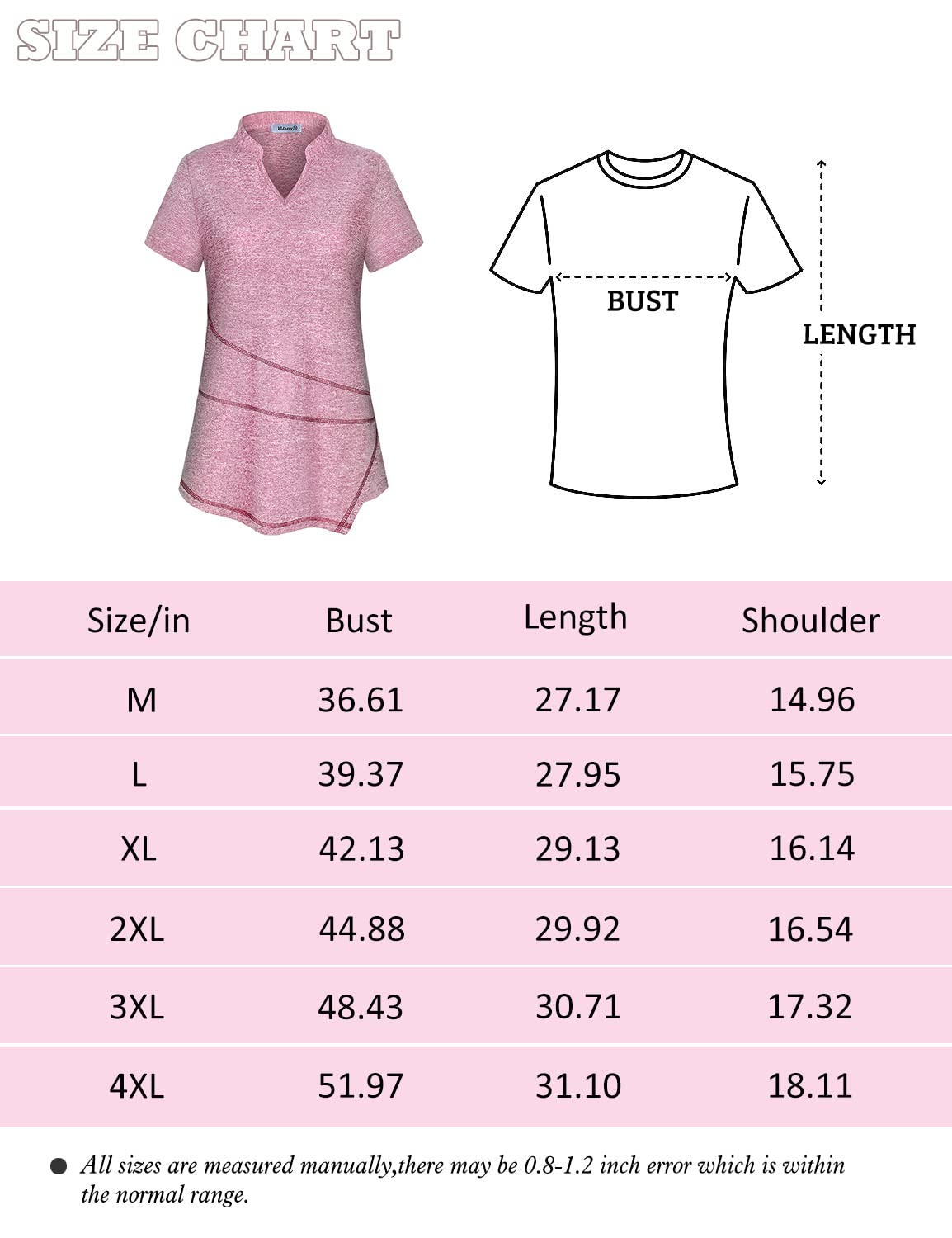 Vldnery Plus Size Women for Yoga Shirt Moisture Wicking Athletic Running Shirts Polo Tshirt （XL）