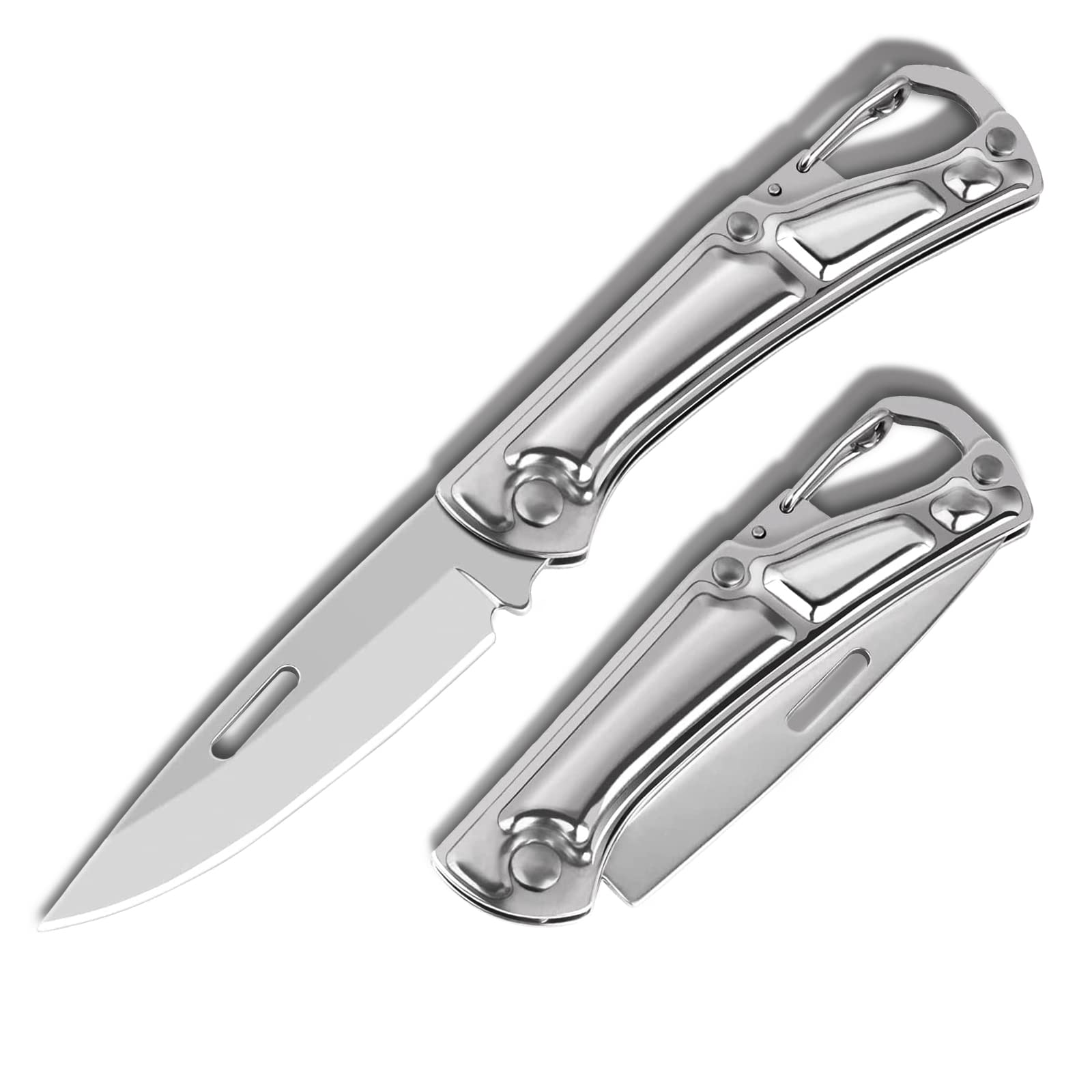 Link Knife Stainless Steel Folding Men's Pocket 2.44in Sharp Blade with Belt Clip Portable EDC Suitable for Hiking, Camping, and Holiday Gifts